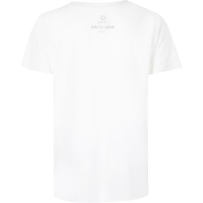 Boys white faded shape print t-shirt